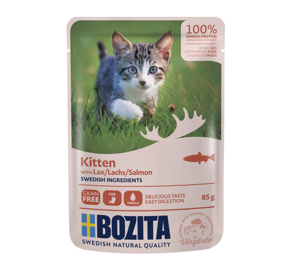 Bozita Pouch Kitten Σολομός σε Σάλτσα 85gr