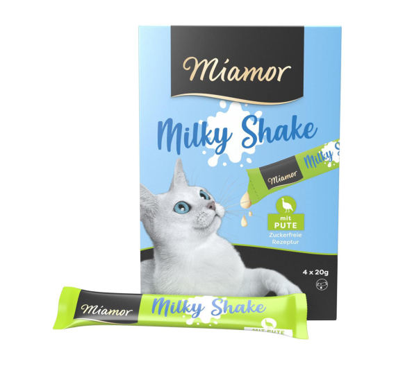 Miamor Milky Shake Chicken Κρέμα με Γαλοπούλα 80gr (4x20gr)