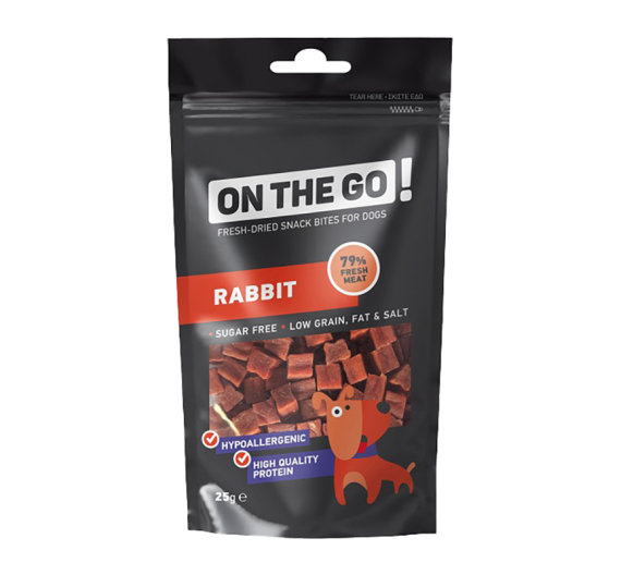 On The Go Duck Bites Λιχουδιές με Κουνέλι 25gr