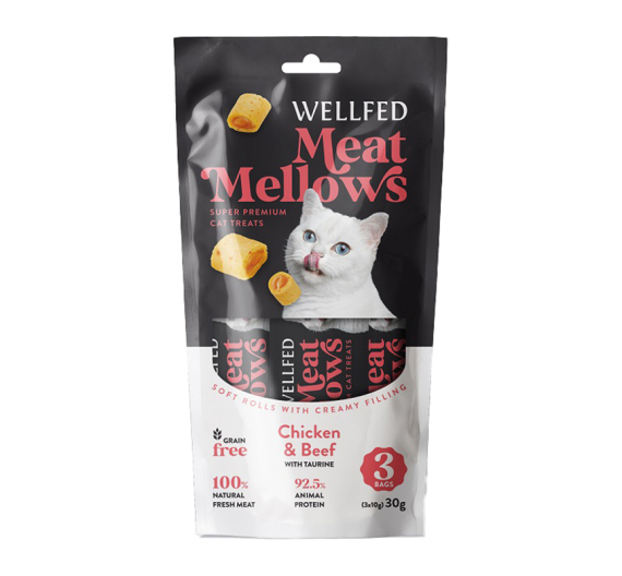 Wellfed Meat Mellows Chicken & Beef 30gr