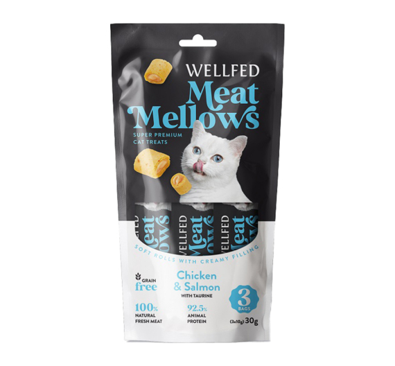 Wellfed Meat Mellows Chicken & Salmon 30gr