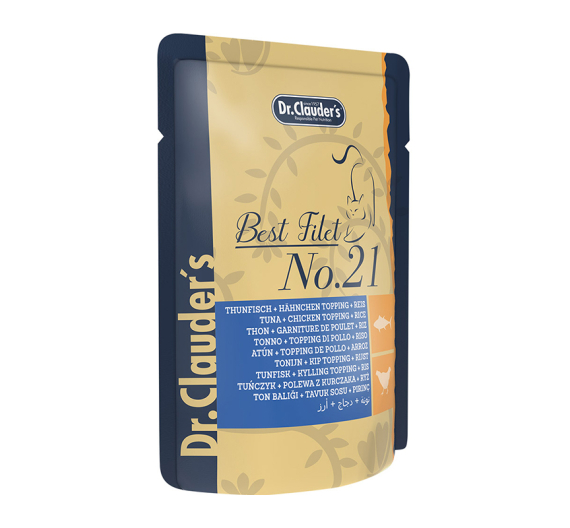 Dr Clauder's Cat Best Filet No 21 Tuna, Chicken & Rice 100gr