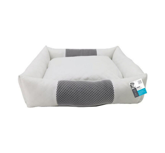 M-Pets Κρεβάτι Σκύλου-Γάτας Nest Cushion Λευκό-Γκρι 85x65x23cm