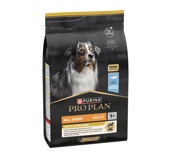 Purina Pro Plan All Sizes Adult Light/Sterilised Λευκά Ψάρια 3kg