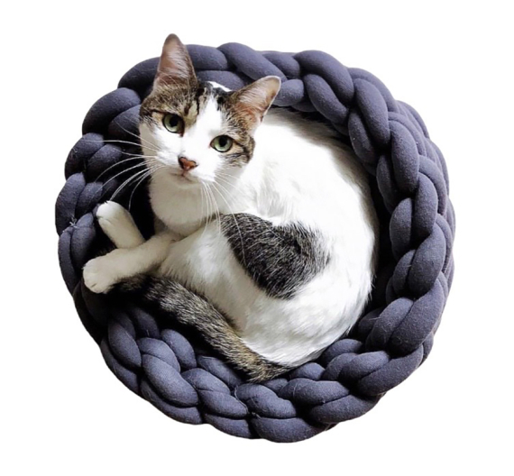 Pet Interest Φωλιά Knitted Γκρι 40cm