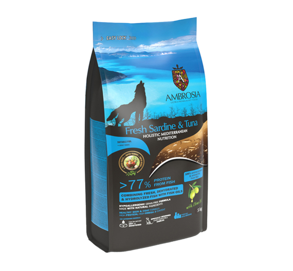 Ambrosia Heritage Grain Free Adult Fresh Sardine & Tuna 5kg