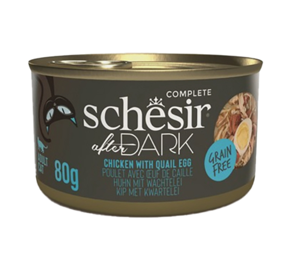 Schesir Cat After Dark Wholefood Κοτόπουλο με Αυγό Ορτυκιού 80gr