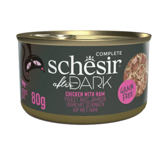 Schesir Cat After Dark Wholefood Κοτόπουλο με Ζαμπόν 80gr