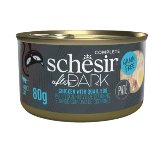 Schesir Cat After Dark Pate Κοτόπουλο με Αυγό Ορτυκιού 80gr