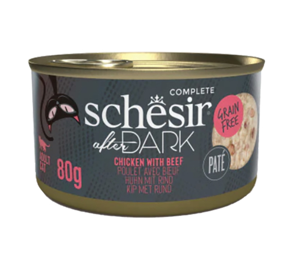 Schesir Cat After Dark Pate Κοτόπουλο με Μοσχάρι 80gr