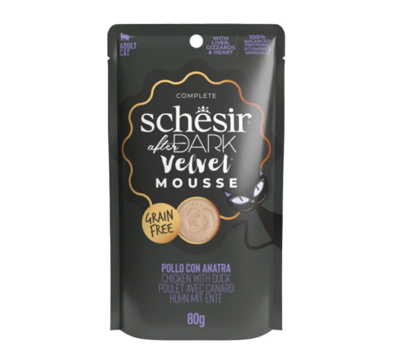 Schesir Cat After Dark Velvet Mousse Κοτόπουλο με Πάπια 80gr