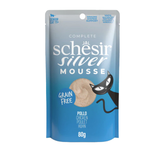 Schesir Cat Silver Pouch Mousse Κοτόπουλο με Κολοκύθα 80gr