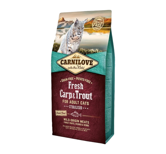 Carnilove Adult Cats Carp & Trout 6kg - Sterilized