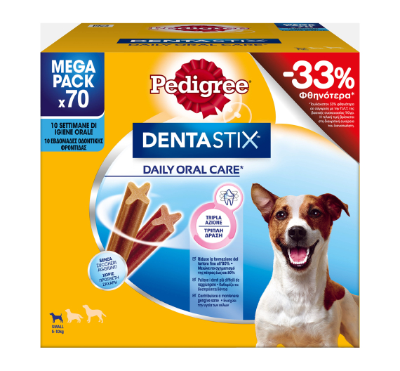 Pedigree Dentastix Small Dog 10x110gr (70τμχ) -33%