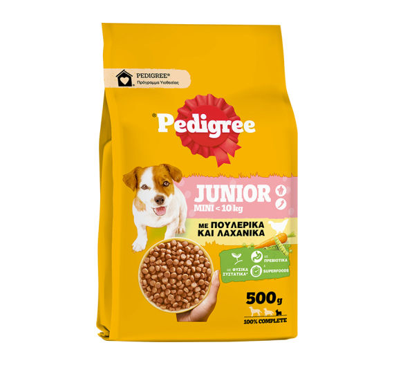 Pedigree Junior Mini Πουλερικά & Λαχανικά 500gr