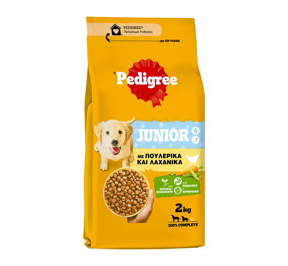 Pedigree Junior Πουλερικά & Λαχανικά 2kg