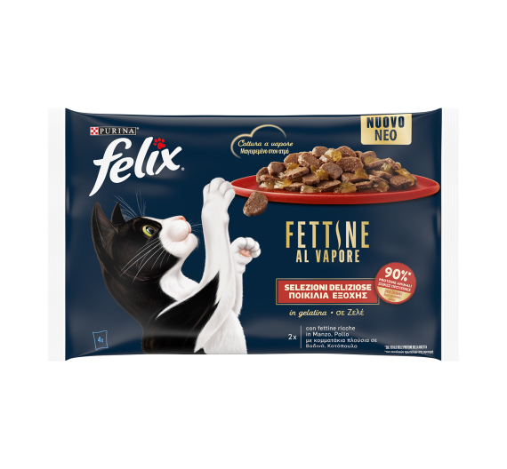 Felix Deliciously Sliced Ποικιλία Εξοχής σε Ζελέ 4x80gr