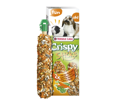 Versele Laga Crispy Sticks Rabbits/Guinea Pigs Carrot & Parsley 2x55gr