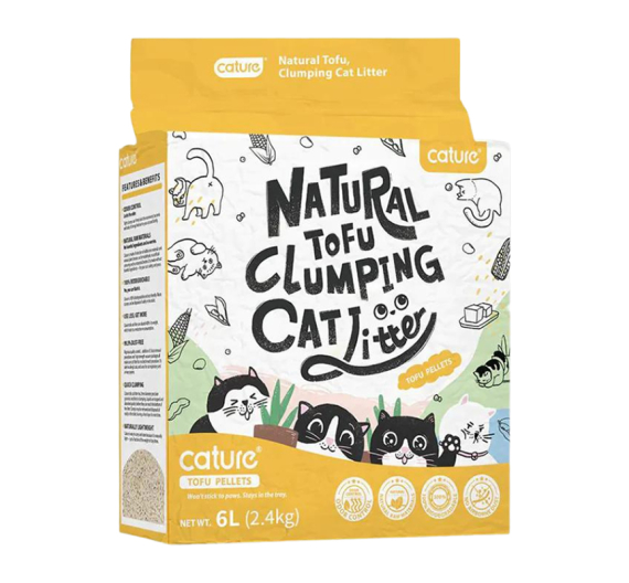 Cature Pure Tofu Clumping Cat Litter Milky Scent 6L