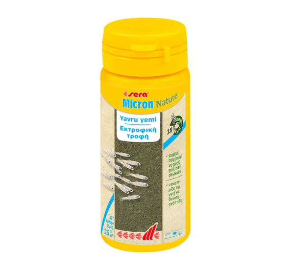 Sera Micron Nature Τροφή Ανάπτυξης για Τροπικά Ψάρια σε Σκόνη 50 ml