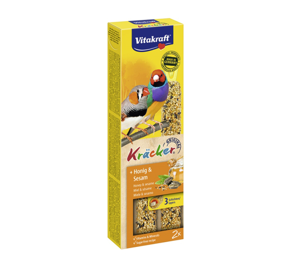 Vitakraft Krackers Duo Μέλι & Σουσάμι για Εξωτικά Πουλιά 2τμχ Vitakraft Krackers Duo Μέλι & Σουσάμι για Εξωτικά Πουλιά 2τμχ