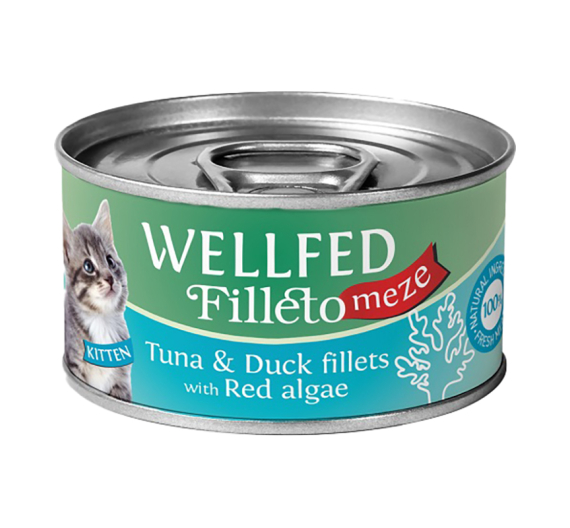 Wellfed Filleto Meze Kitten Tuna & Duck 70gr