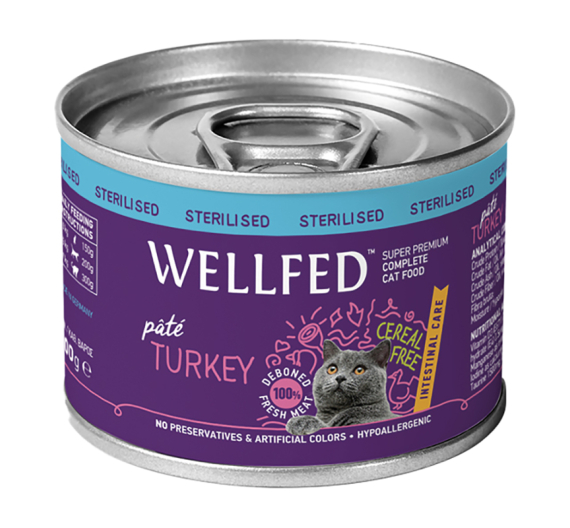 Wellfed Intestinal Sterilised Turkey 200gr