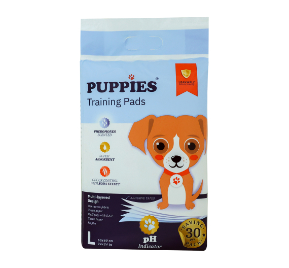 Puppies Εκπαιδευτικές Πάνες L/XL Economy Pack με Δείκτη pH 30τμχ