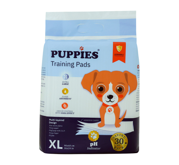 Puppies Εκπαιδευτικές Πάνες L/XL Economy Pack με Δείκτη pH 30τμχ