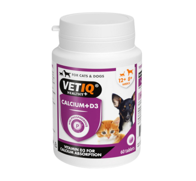 VetIQ Calcium & D3 Cats & Dogs Ασβέστιο & Φώσφορος 60tabs