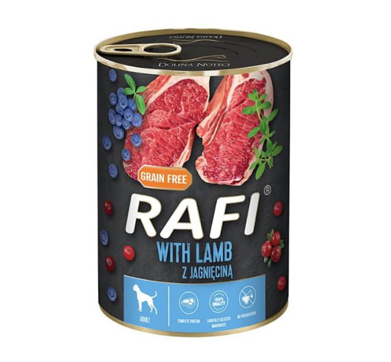 Rafi Dog Adult Πατέ με Αρνί, Μύρτιλο & Κράνμπερι 400gr