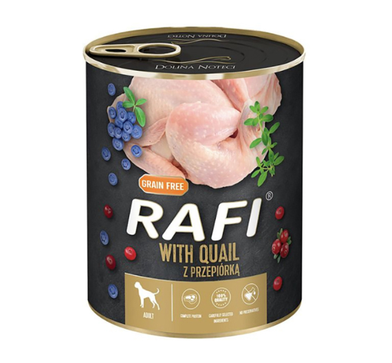 Rafi Dog Adult Πατέ με Ορτύκι, Μύρτιλο & Κράνμπερι 800gr