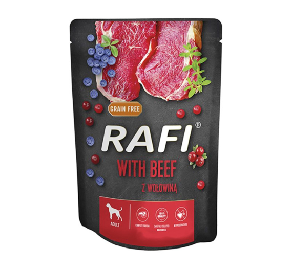 Rafi Dog Adult Πατέ με Βοδινό, Μύρτιλο & Κράνμπερι 300gr Rafi Dog Adult Πατέ με Βοδινό, Μύρτιλο & Κράνμπερι 300gr