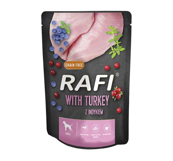 Rafi Dog Adult Πατέ με Γαλοπούλα, Μύρτιλο & Κράνμπερι 300gr