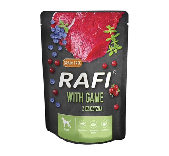 Rafi Dog Adult Πατέ με Κυνήγι, Μύρτιλο & Κράνμπερι 300gr