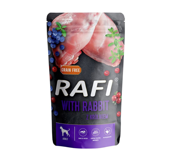 Rafi Dog Adult Πατέ με Κουνέλι, Μύρτιλο & Κράνμπερι 500gr