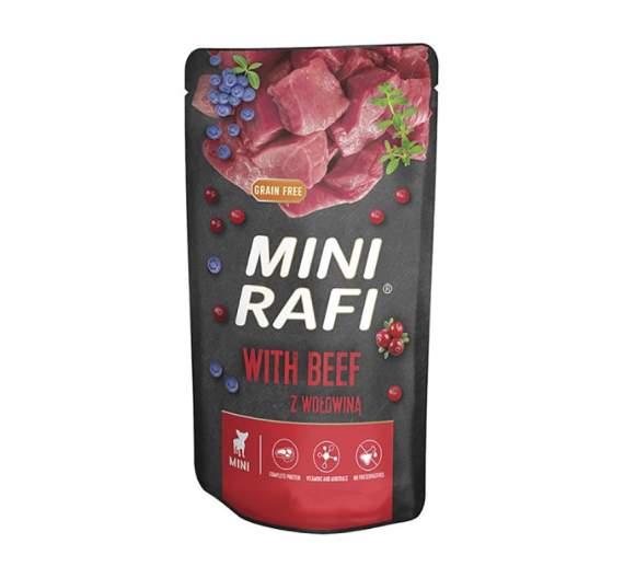 Rafi Dog Adult Mini με Βοδινό, Μύρτιλο & Κράνμπερι 150gr Rafi Dog Adult Mini με Βοδινό, Μύρτιλο & Κράνμπερι 150gr