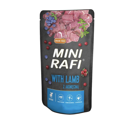 Rafi Dog Adult Mini με Αρνί, Μύρτιλο & Κράνμπερι 150gr Rafi Dog Adult Mini με Αρνί, Μύρτιλο & Κράνμπερι 150gr