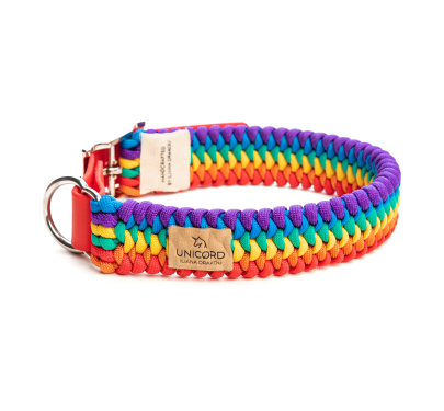Unicord Χειροποίητο Κολάρο - Περιλαίμιο Σκύλου Rainbow Πολύχρωμο