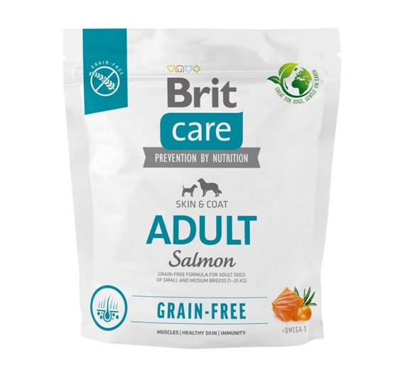 Brit Care Grain Free Dog Adult Small & Medium Salmon 1kg