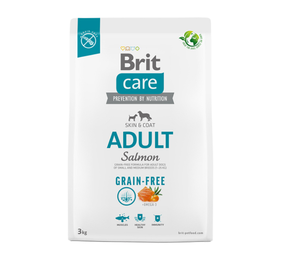 Brit Care Grain Free Dog Adult Small & Medium Salmon 3kg