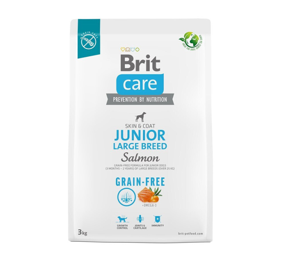 Brit Care Grain Free Dog Junior Large Salmon 3kg