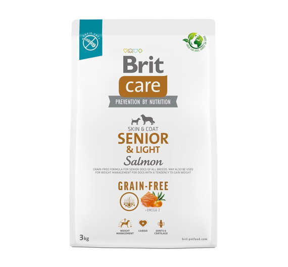 Brit Care Grain Free Dog Senior & Light Salmon 3kg