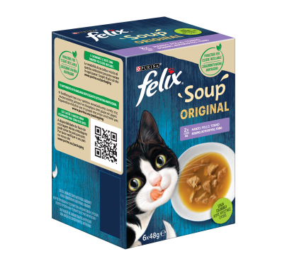 Felix Soups Πολυσυσκευασία με Βοδινό, Κοτόπουλο & Αρνί 6x48gr