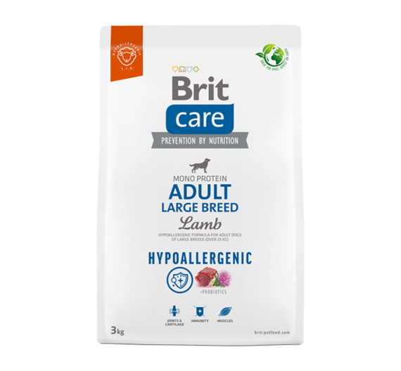 Brit Care Hypoallergenic Dog Adult Large Lamb & Rice 3kg