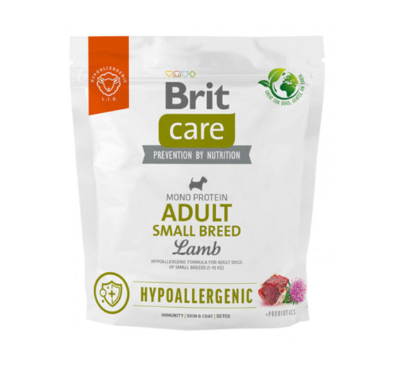 Brit Care Hypoallergenic Dog Adult Small Lamb & Rice 1kg
