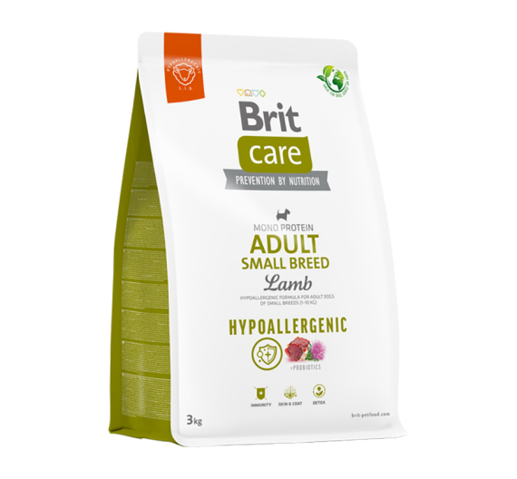Brit Care Hypoallergenic Dog Adult Small Lamb & Rice 3kg