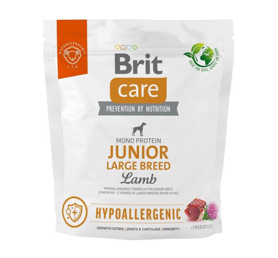Brit Care Hypoallergenic Dog Junior Large Lamb & Rice 1kg