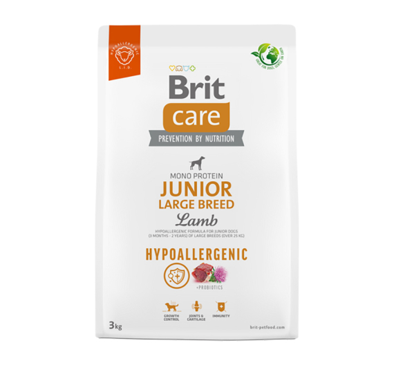 Brit Care Hypoallergenic Dog Junior Large Lamb & Rice 3kg