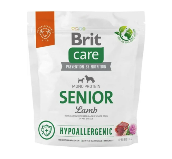 Brit Care Hypoallergenic Dog Senior Lamb & Rice 1kg
